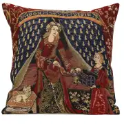 My Only Desire Belgian Woven Cushion Cover - 16 x 16" Square Pillow for Living Room - Tapestry Cushion for Indoors - Throw Accent Pillow Cover - Bedroom Decorative Pillow Covers