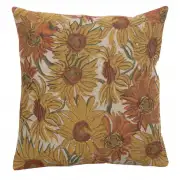 Sunflowers Yellow Belgian Cushion Cover