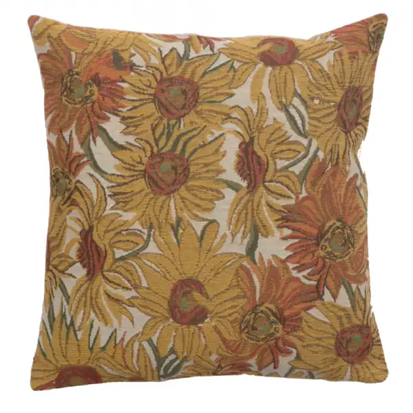 Sunflowers Yellow Belgian Cushion Cover