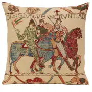 Bayeux Mont St. Michel II Belgian Cushion Cover - 16 in. x 16 in. Cotton/Viscose/Polyester by Charlotte Home Furnishings