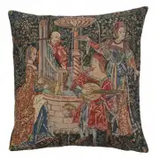 The Concert Belgian Cushion Cover - 16 in. x 16 in. Cotton/Viscose/Polyester by Charlotte Home Furnishings