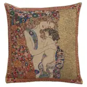 Mere et Enfant by Klimt Belgian Couch Pillow