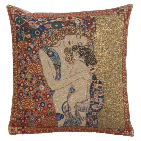 Mere et Enfant by Klimt Belgian Cushion Cover