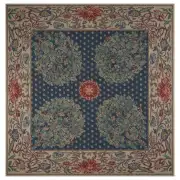 Tree Of Life – Blue Belgian Throw – 59 in. x 59 in. Cotton/Viscose/Polyester by William Morris