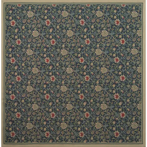 Fleurs De Morris Belgian Throw - 59 in. x 59 in. Cotton/Viscose/Polyester by William Morris