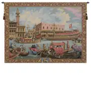 Return Of Bucintoro Italian Tapestry - 68 in. x 50 in. Cotton/Viscose/Polyester by Canaletto