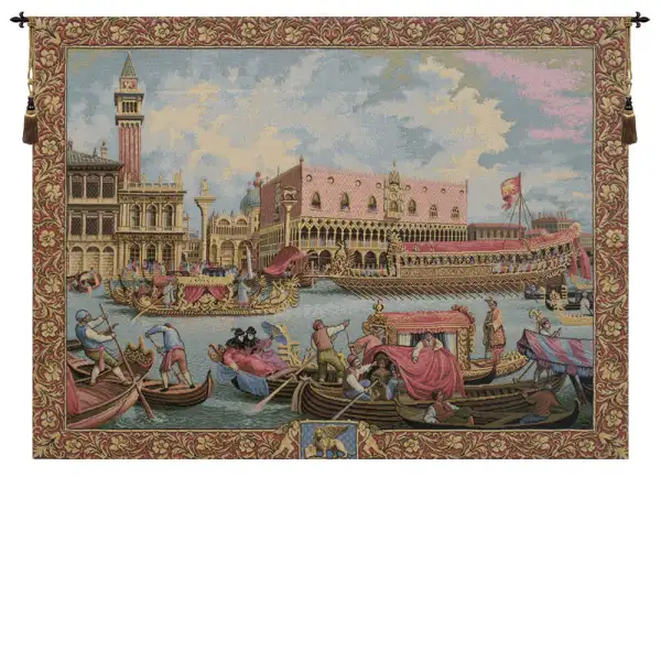 Return of Bucintoro Italian Tapestry Wall Hanging