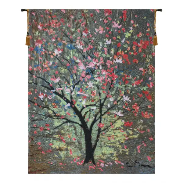 Hopefull Tree by Simon Bull  Belgian Tapestry Wall Hanging