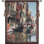 Canal with Reflections Fine Art Tapestry