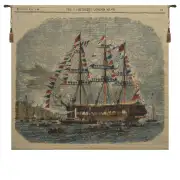 Antique Clipper Ship Wall Tapestry