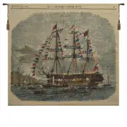 Antique Clipper Ship Fine Art Tapestry