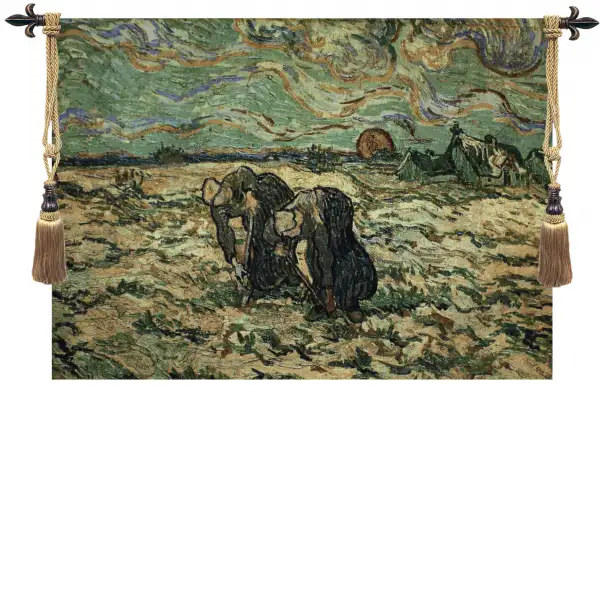 Two Peasant Women Fine Art Tapestry