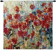 Red Poppy Field II Tapestry of Fine Art