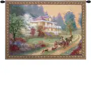 Sunday Drive Wall Tapestry - 53 in. x 38 in. Cotton/Viscose/Polyester by Charlotte Home Furnishings