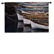 Row of Boats  Wall Tapestry