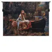 Lady Of Shalott Belgian Tapestry Wall Hanging - 37 in. x 28 in. Cotton/Acrylic/Wool/Polyester by John William Waterhouse