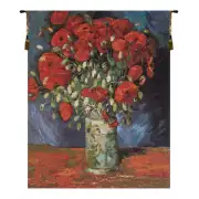 Poppy Flowers Belgian Tapestry Wall Hanging