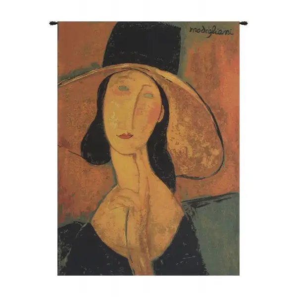 Jeanne Hebuterne in a Large Hat European Tapestry