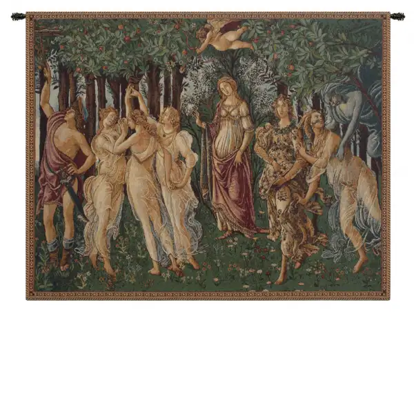 La Primavera Italian Tapestry - 19 in. x 12 in. Cotton by Sandro Botticelli