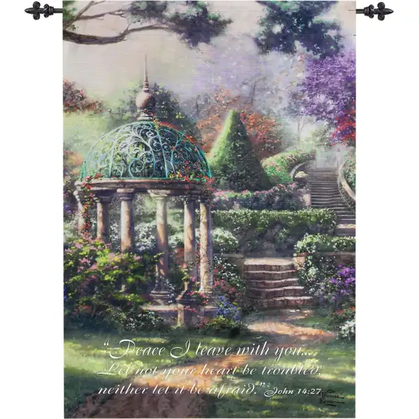 Gazebo of Prayer by Kinkade Fine Art Tapestry