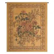 Floralie Belgian Tapestry Wall Hanging - 55 in. x 69 in. Cotton/Viscose/Polyester by Charlotte Home Furnishings