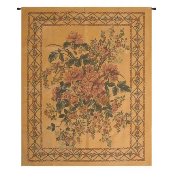 Floralie Belgian Tapestry Wall Hanging - 55 in. x 69 in. Cotton/Viscose/Polyester by Charlotte Home Furnishings