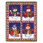 Snowman's Holiday - 68 in. x 52 in. Cotton by Charlotte Home Furnishings