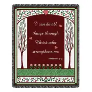 I Can Do All Things - 45 in. x 60 in. Cotton by Charlotte Home Furnishings