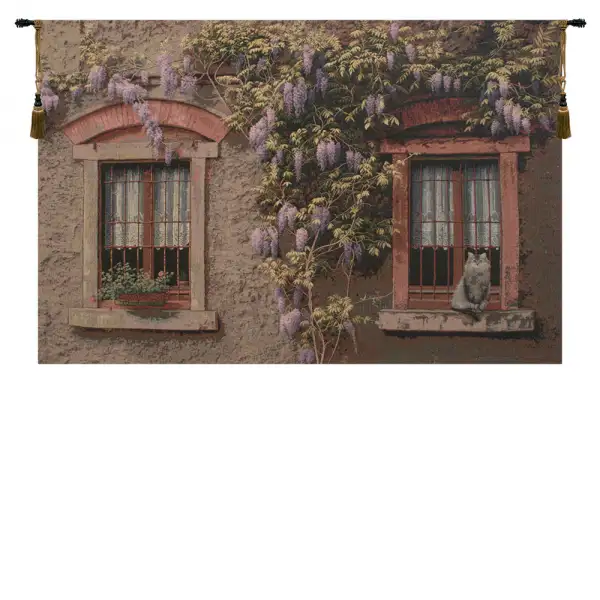 Windows with Wisteria Italian Tapestry