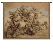 The Battle Of Anghiari Italian Tapestry - 25 in. x 20 in. Cotton/Viscose/Polyester by Leonardo da Vinci