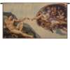 The Creation by Michelangelo Italian Tapestry Wall Art Hanging 26x45, 12x22 inch
