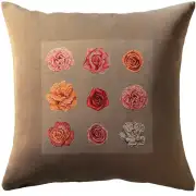 Roses III Cushion - 19 in. x 19 in. Cotton/Viscose/Polyester by Charlotte Home Furnishings