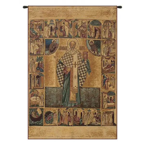 Saint Nicholas with Lurex Italian Tapestry