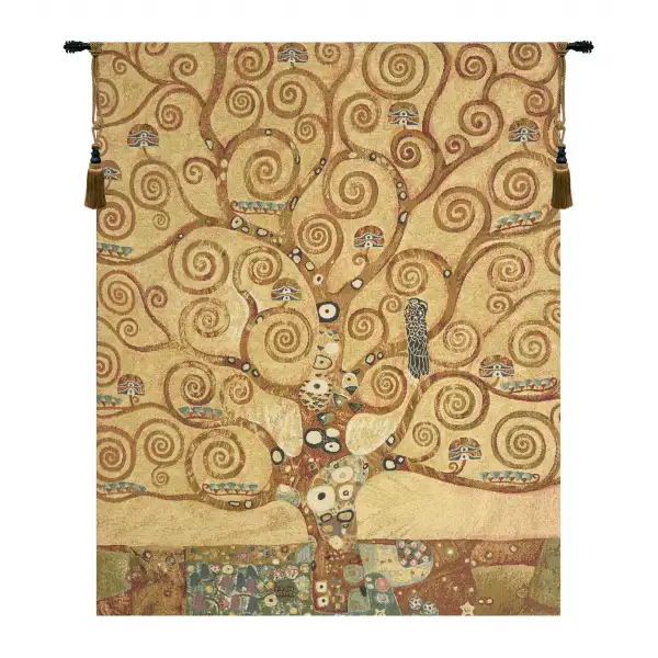 Tree Of Life 1 European Tapestries - 25 in. x 31 in. Cotton/Polyester/Viscose by Gustav Klimt