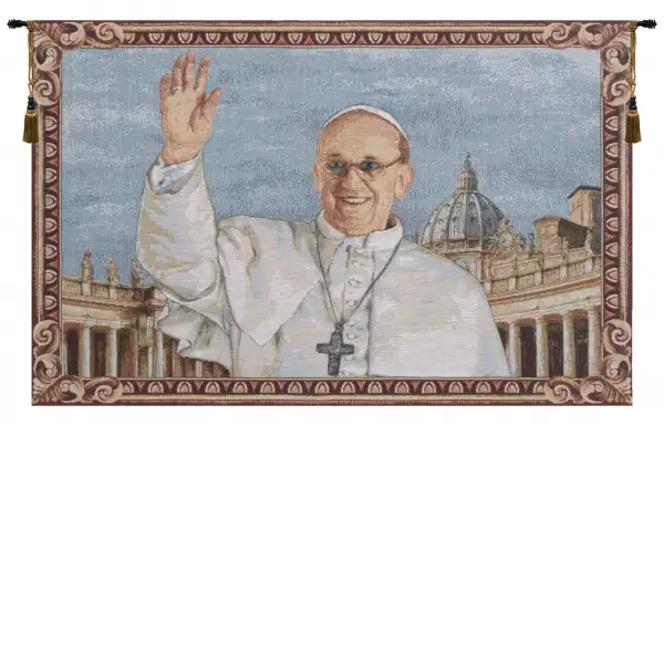 Pope Francis European Tapestries - 25 in. x 17 in. Cotton/Polyester/Viscose by Charlotte Home Furnishings