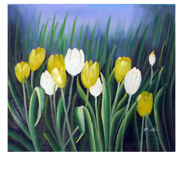 Budding Tulips Canvas Wall Art