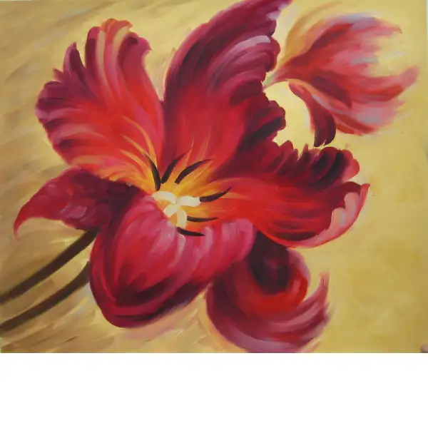 Flamboyant Flower Canvas Oil Painting