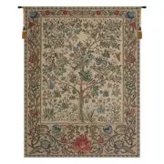 The Tree Of Life Beige Belgian Tapestry - 43 in. x 57 in. Cotton/Viscose/Polyester by William Morris