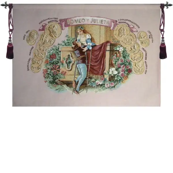 Romeo And Juliet Travels Wall Tapestry - 54 in. x 38 in. Cotton/Viscose/Polyester by Charlotte Home Furnishings