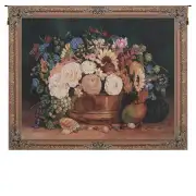 Summer Bouquet II Still Life Wall Tapestry - 53 in. x 42 in. Cotton/Viscose/Polyester by Charlotte Home Furnishings
