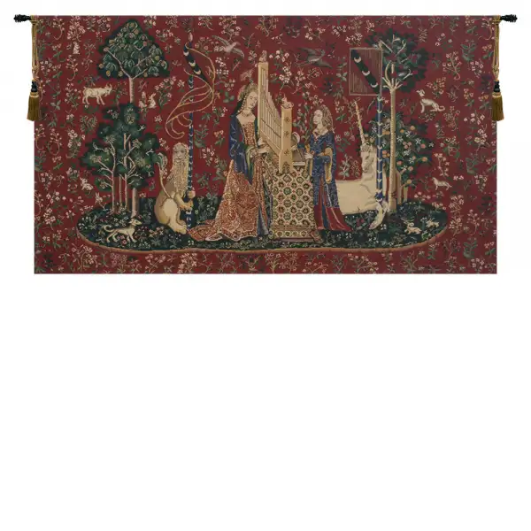 The Lady And The Organ II Belgian Tapestry - 42 in. x 34 in. Cotton/Viscose/Polyester by Charlotte Home Furnishings