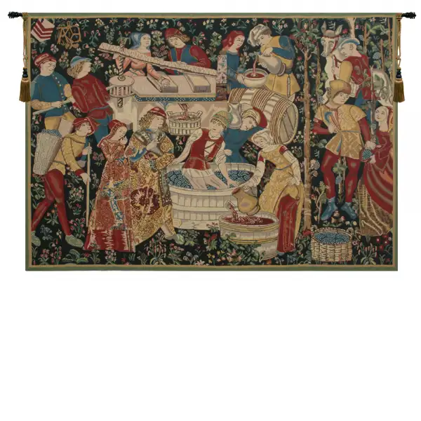 Vendages (Yellow) Belgian Tapestry