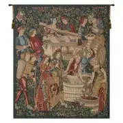 Vendages Left Side Red Belgian Tapestry