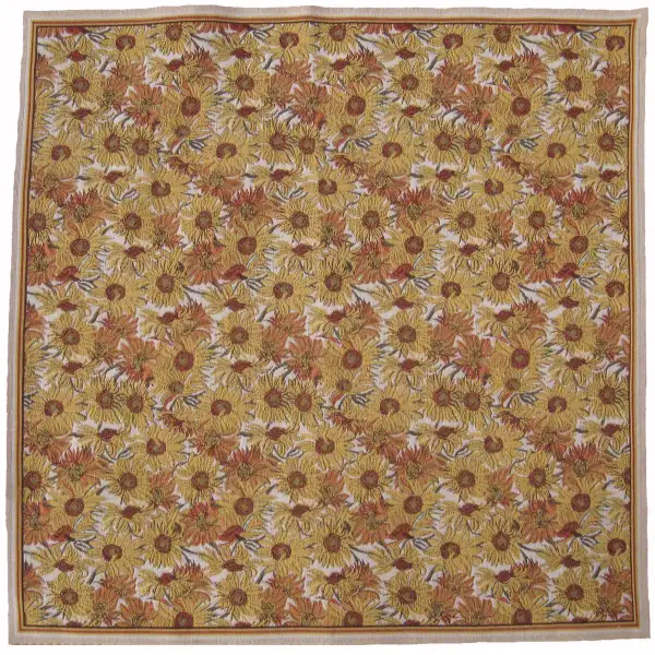 Sunflowers Square Belgian Throw