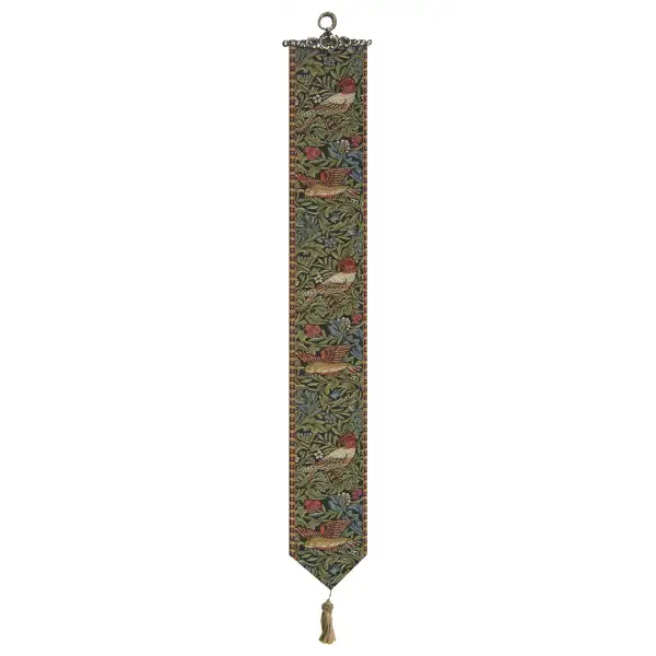 Birds I Tapestry Bell Pull - 6 in. x 42 in. Cotton/Viscose/Polyester by William Morris