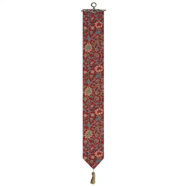 Fleurs de Morris (Red) I Belgian Bell Pull