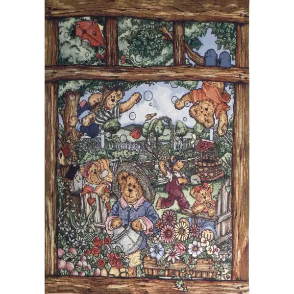 Bears at Play Tapestry Wall Art