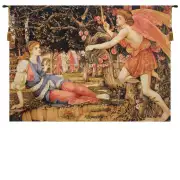 Love And The Maiden Stanhope Belgian Tapestry Wall Hanging - 50 in. x 38 in. Cotton/Viscose/Polyester by John Roddam Spencer Stanhope