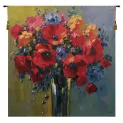 Poppy Bouquet by Pejman Flanders Tapestry Wall Hanging