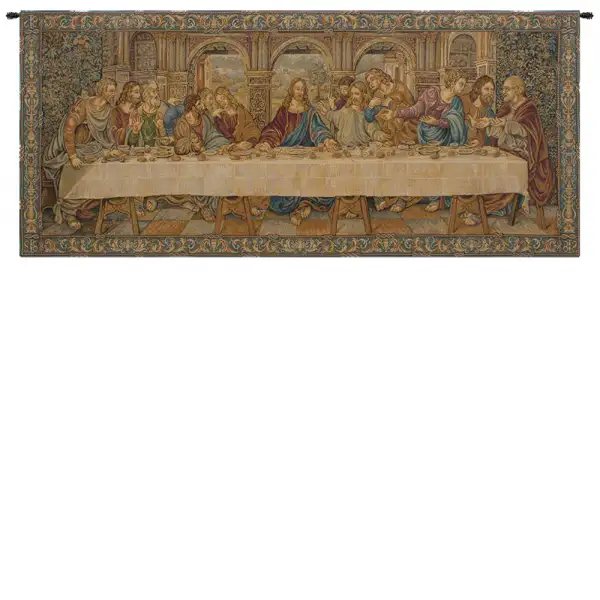 The Last Supper VII Italian Tapestry - 62 in. x 26 in. AViscose/polyesterampacrylic by Leonardo da Vinci